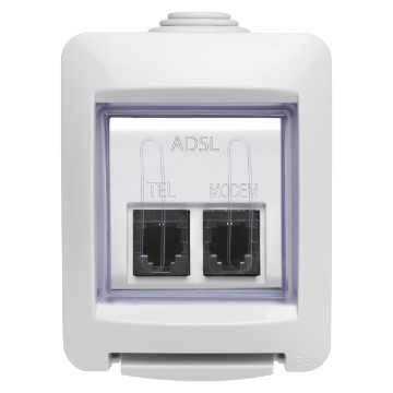 Base doble con filtro ADSL - IP55
