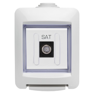 Bases coaxiales TV (5-2400 Mhz) apantallamiento clase A - conector F hembra - IP55 Bases coaxiales TV (5-2400 Mhz) apantallamiento clase A - conector F hembra - IP55