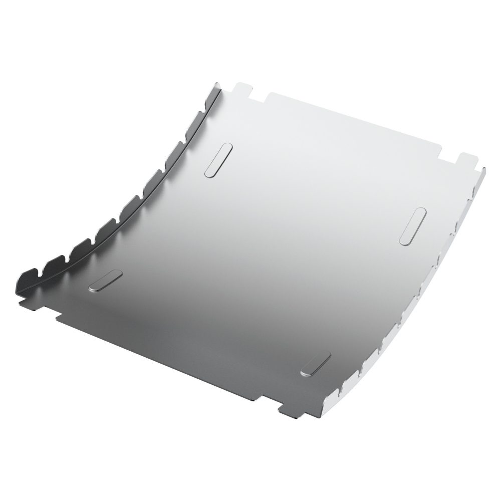 couvercle pour coude convexe 135° - non perforée - brn50 np - largeur 395mm - rayon 150° - finition gac