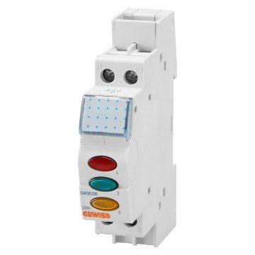  INDICATOR LIGHT - TRIPLE - RED-YELLOW-GREEN - 230V - 1 MODULE
