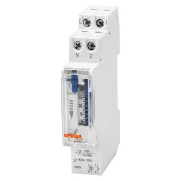 compacte dagelijkse tijdschakelaar - geen laadreserve - 1 no-contact - 1 module