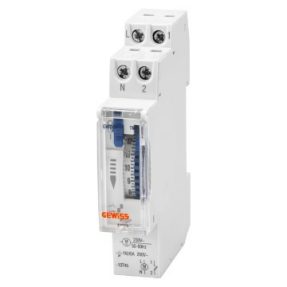 interruttore orario giornaliero compatto - no riserva ricarica - 1 contatto na - 1 modulo