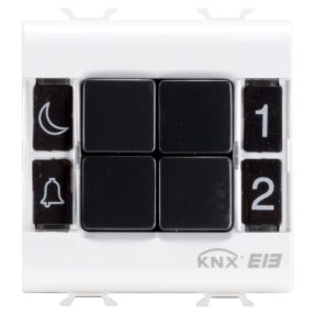 pulsantiera - knx - 4 canali - 2 moduli - bianco satinato - chorusmart