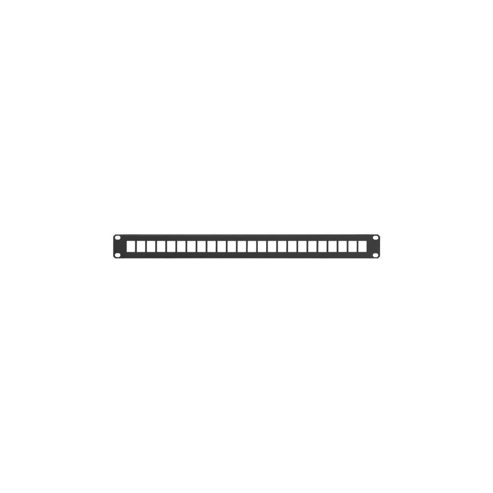  patch panel para armarios 19" - 24 portas rj45 utp/ftp - 1 unidad - negro
