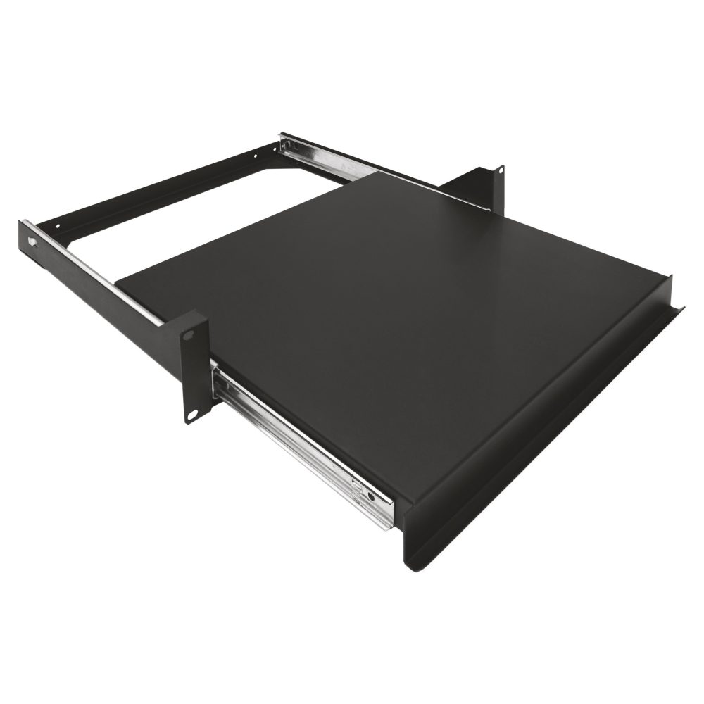  bandeja para armarios 19'' - 2 unidades - negro