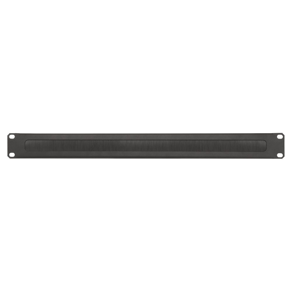  panel kabelpass 19''; - mit bürste - 1u - schwarz