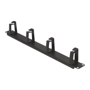 panel passe-câble 19'';- avec 4 anneaux - 1u - noir