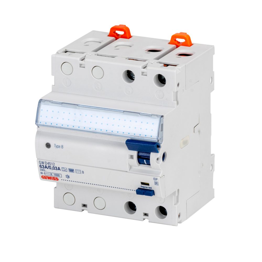  interruptor diferencial puro - idp - 2p 25a tipo b idn=0,03a - 4 módulos
