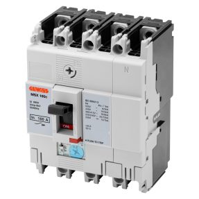 msx 160c - interruttore magnetotermico scatolato compatto - termica regolabile - magnetica fissa - 16ka 3p+n 125a 525v