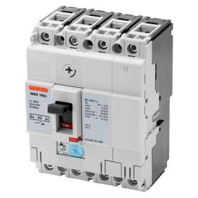 msx 160c - interruttore magnetotermico scatolato compatto - termica regolabile - magnetica fissa - 16ka 3p+n 25a 525v