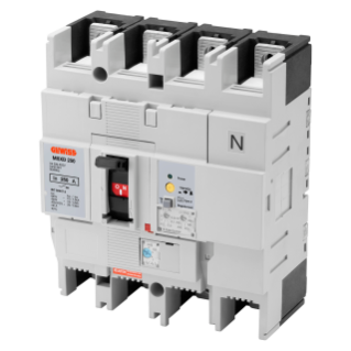 MSXD 250 - MCCB'S AVEC PROTECTION DE COURANT RÉSIDUEL - DÉCHARGE THERMIQUE RÉGLABLE ET MAGNÉTIQUE FIXE - DÉCHARGE PROTECTION DE COURANT RÉSIDUEL RÉGLABLE - 25KA 3P+N 250 A 525 V