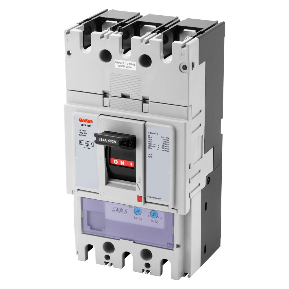  msx 400 - interruptor - ajustable térmico - ajustable magnético - 50ka 3p 400a 690v