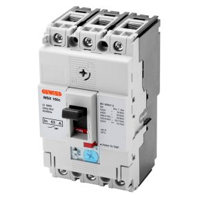 MSX 160c - COMPACT MOULDED CASE CIRCUIT BREAKERS - ADJUSTABLE THERMAL AND FIXED MAGNETIC RELEASE - 16KA 3P 25A 525V