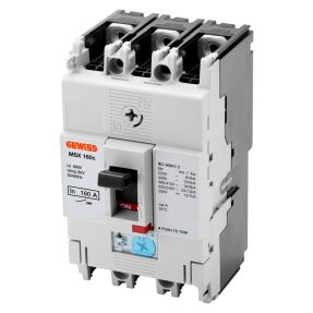 MSX 160c - COMPACT MOULDED CASE CIRCUIT BREAKERS - ADJUSTABLE THERMAL AND FIXED MAGNETIC RELEASE - 16KA 3P 125 A 525V