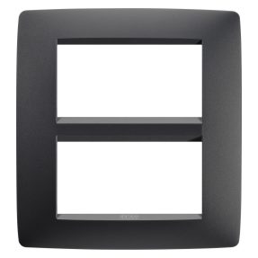 abdeckrahmen one - in lackiertem technopolymer - 8 module - schwarz satiniert - chorusmart