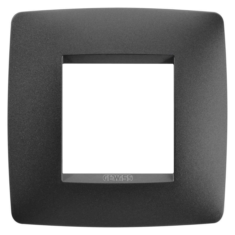  one international plate - in painted technopolymer - 2 modules - satin black - chorusmart