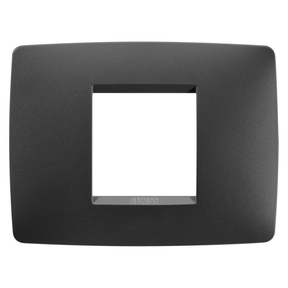 one plate - in painted technopolymer - 2 modules - satin black - chorusmart