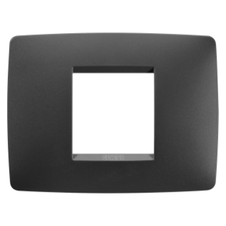 PLACA ONE - EN TECNOPOLÍMERO BARNIZADO - 2 MÓDULOS - NEGRO SATINADO - CHORUS