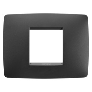 ONE PLATE - IN PAINTED TECHNOPOLYMER - 2 MODULES - SATIN BLACK - CHORUS