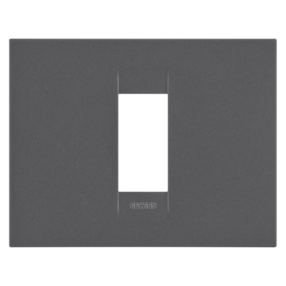  placca geo - in tecnopolimero verniciato - 1 posto - nero satinato - chorusmart