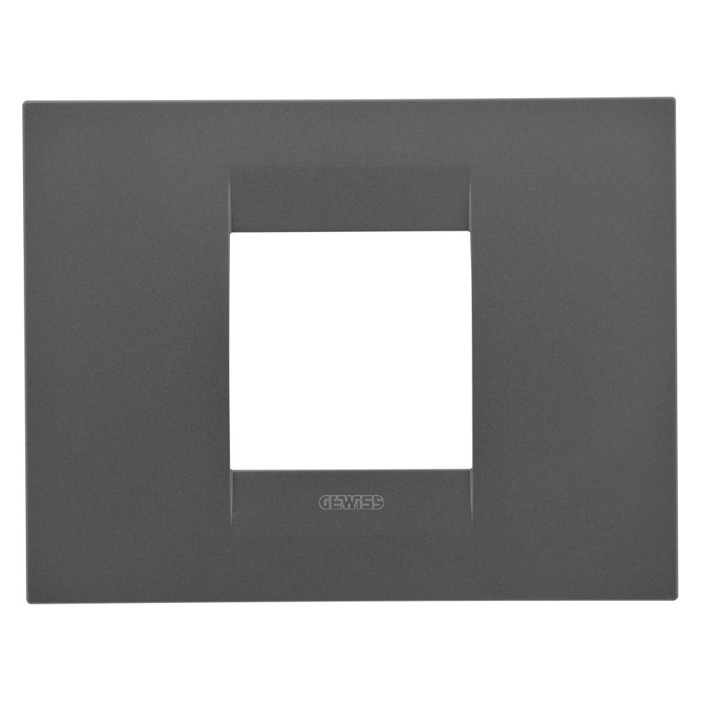  placca geo - in tecnopolimero verniciato - 2 posti - nero satinato - chorusmart