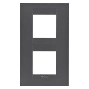 abdeckrahmen geo international - in lackiertem technopolymer - 2+2 module vertikal - schwarz satiniert - chorusmart