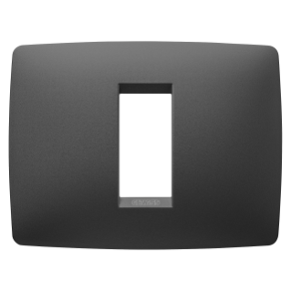 PLACA ONE - EN TECNOPOLÍMERO BARNIZADO - 1 MÓDULO - NEGRO SATINADO - CHORUS