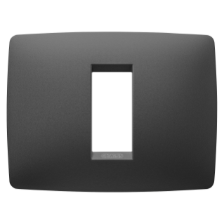 ONE PLATE - IN PAINTED TECHNOPOLYMER - 1 MODULE - SATIN BLACK - CHORUS