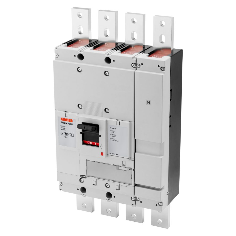  msxm 1250 - interruttore di manovra sezionatore interbloccato - terminali anteriori - 4p 1250a 690v