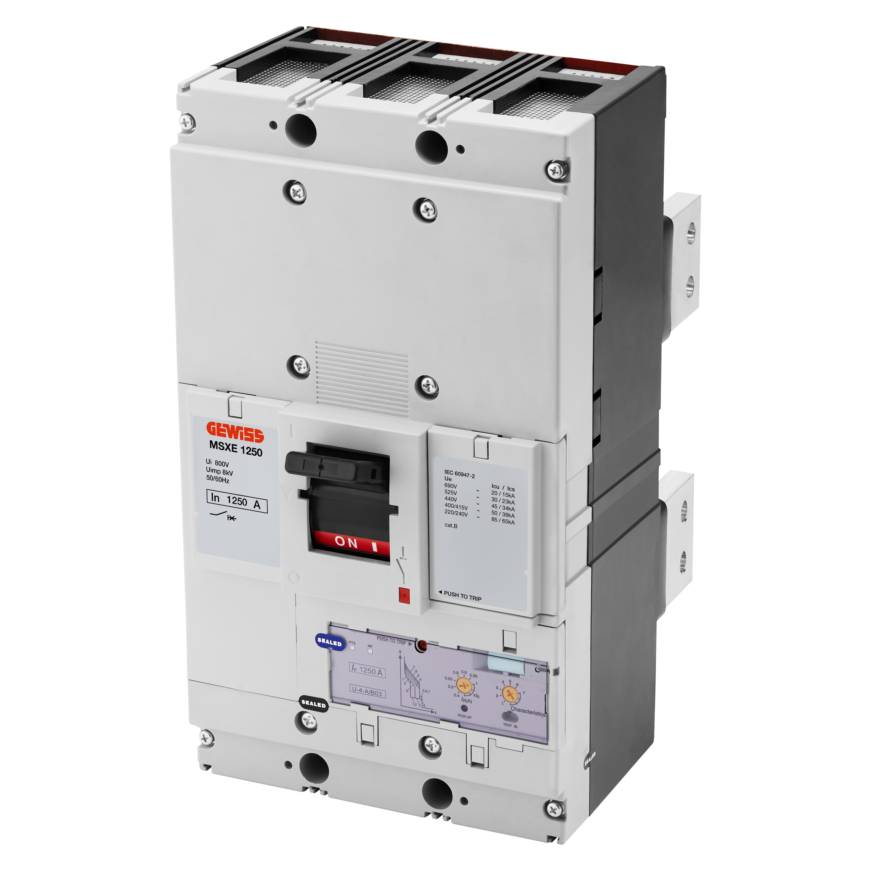 MSXE 1250 - MCCB WITH ELECTRONIC RELEASE - LSI - REAR