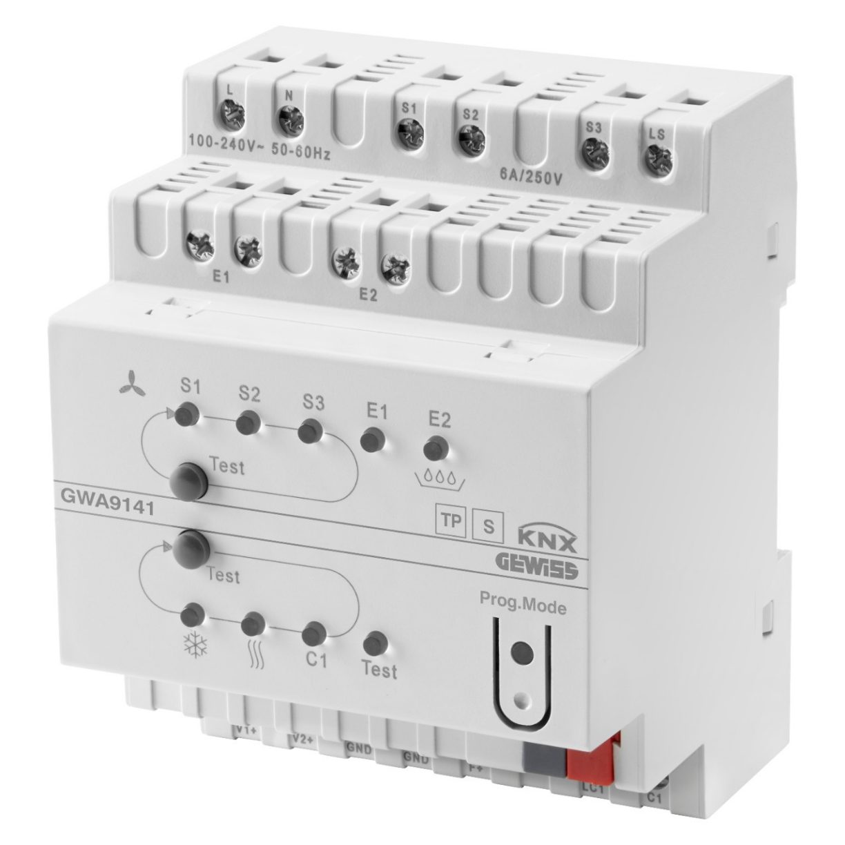FAN COIL ACTUATOR 0-10V - KNX - IP20 - 4 MODULES - DIN RAIL MOUNTING ...