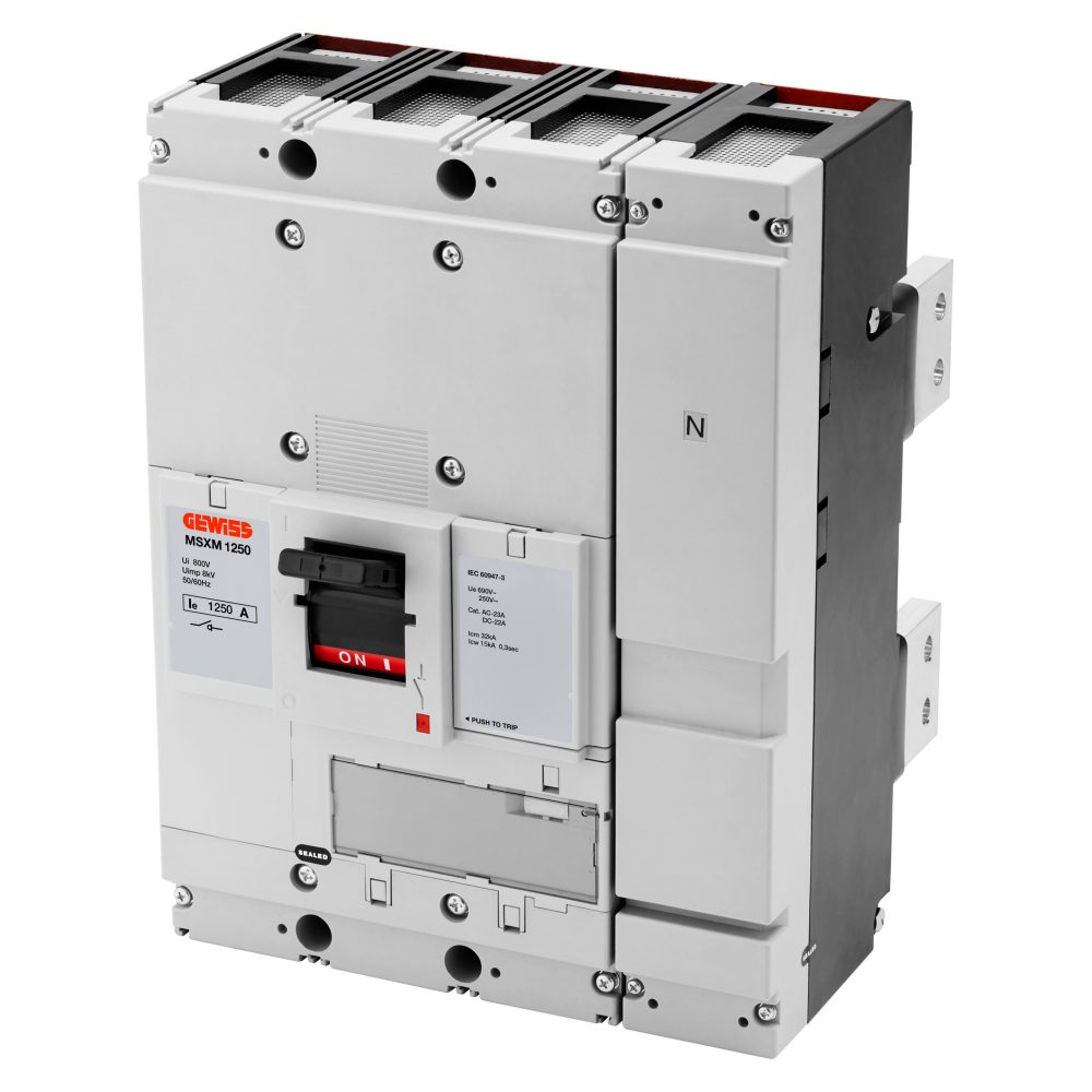  msxm 1250 - interruttore di manovra sezionatore - terminali posteriori - 4p 1250a 690v
