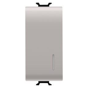 one-way switch 1p 250v ac - 16ax illuminable - with diffuser - 1 module - natural satin beige - chorusmart