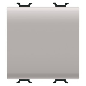 INTERRUPTEUR SIMPLE 1P 250 Vca - 16AX - BOUTON NEUTRE - 2 MODULES - BEIGE NATUREL SATIN - CHORUSMART