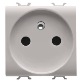 zásuvka dle francouzské normy 250 v ac – svorky s utahováním zepředu – 2p+e 16 a – 2 moduly – přírodní matná béžová – chorusmart