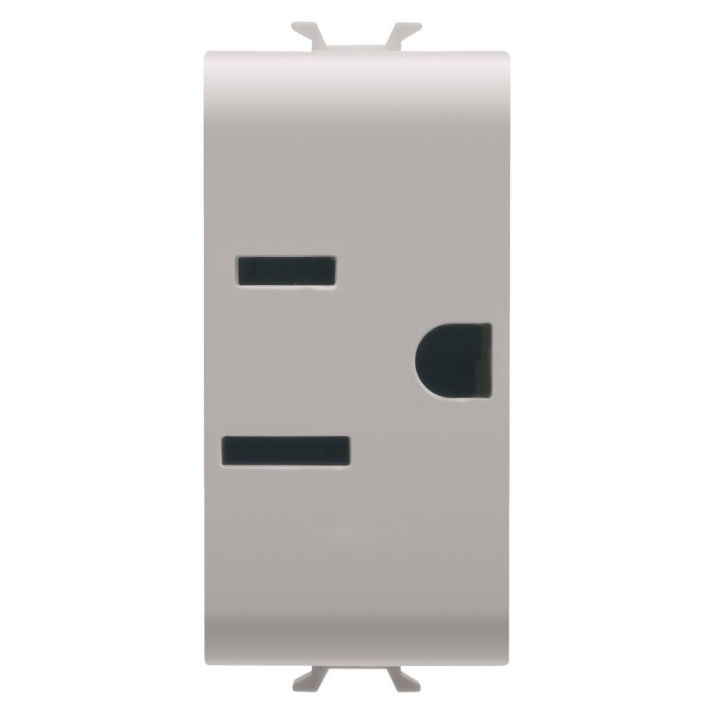  BASE DE NORMA USA - 250/125 Vca - 2P+T 15A - 1 MÓDULO - BEIGE NATURAL SATINADO - CHORUSMART
