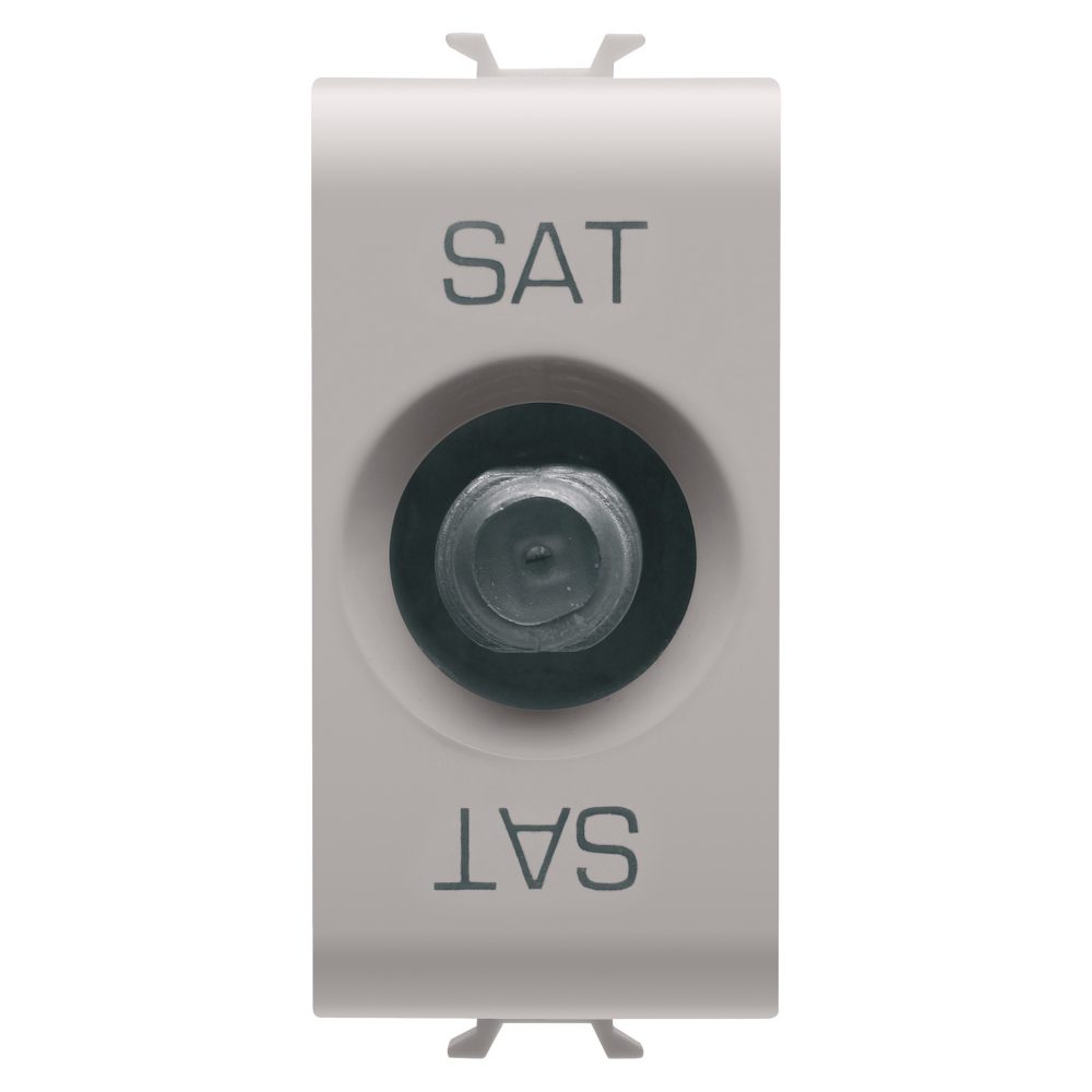  zásuvka koaxiální t/sat, stínění třídy a – zdířkový konektor f – průběžné zapojení 5 db – 1 modul – přírodní matná béžová – chorusmart