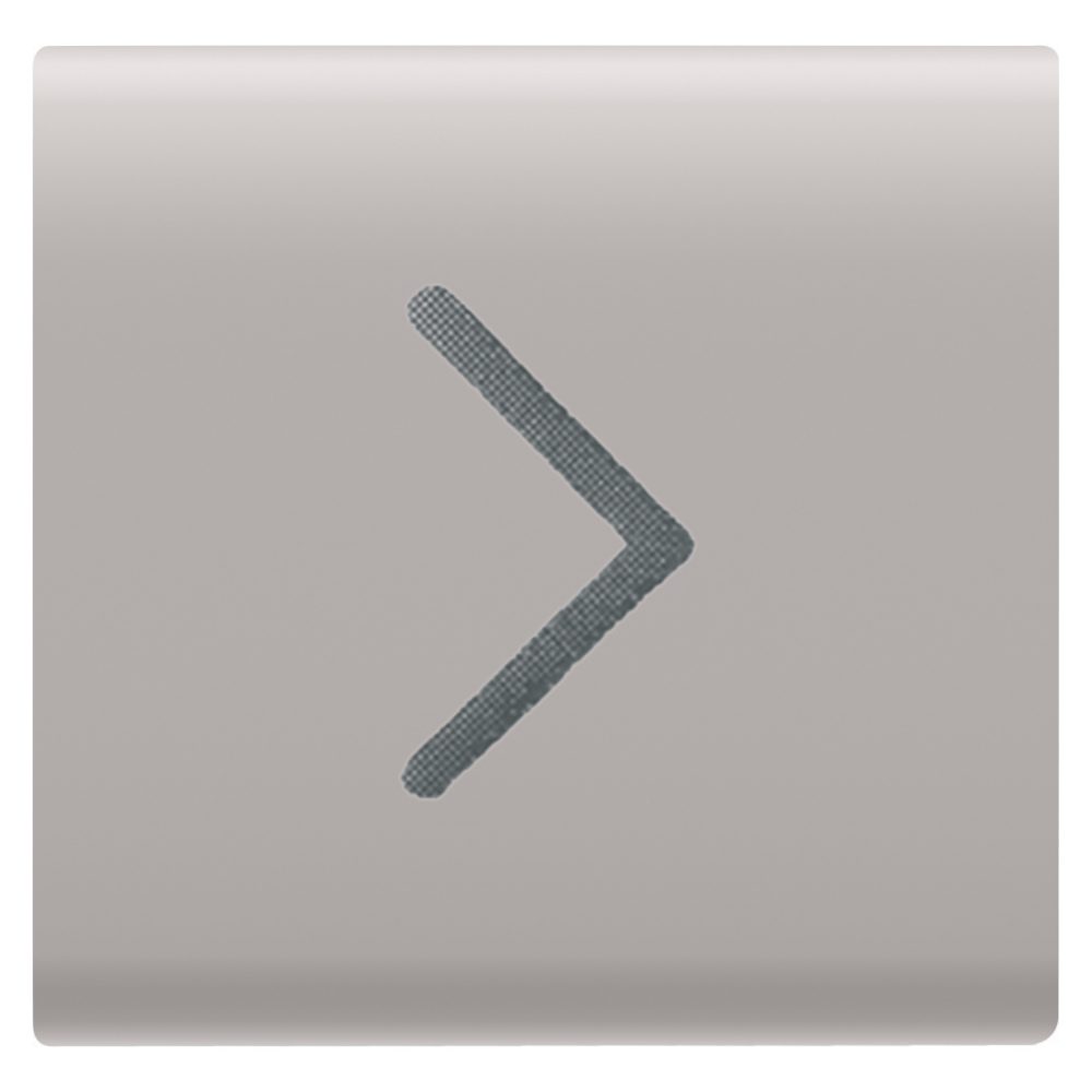  austauschbarer taster - 22x22 mm - horizontaler pfeil - naturbeige satiniert - chorusmart