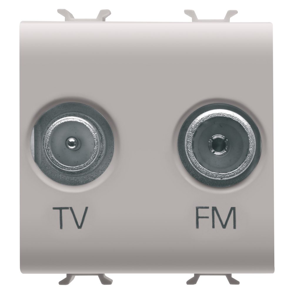  zásuvka tv-fm – přímá – 2 moduly – přírodní matná béžová – chorusmart