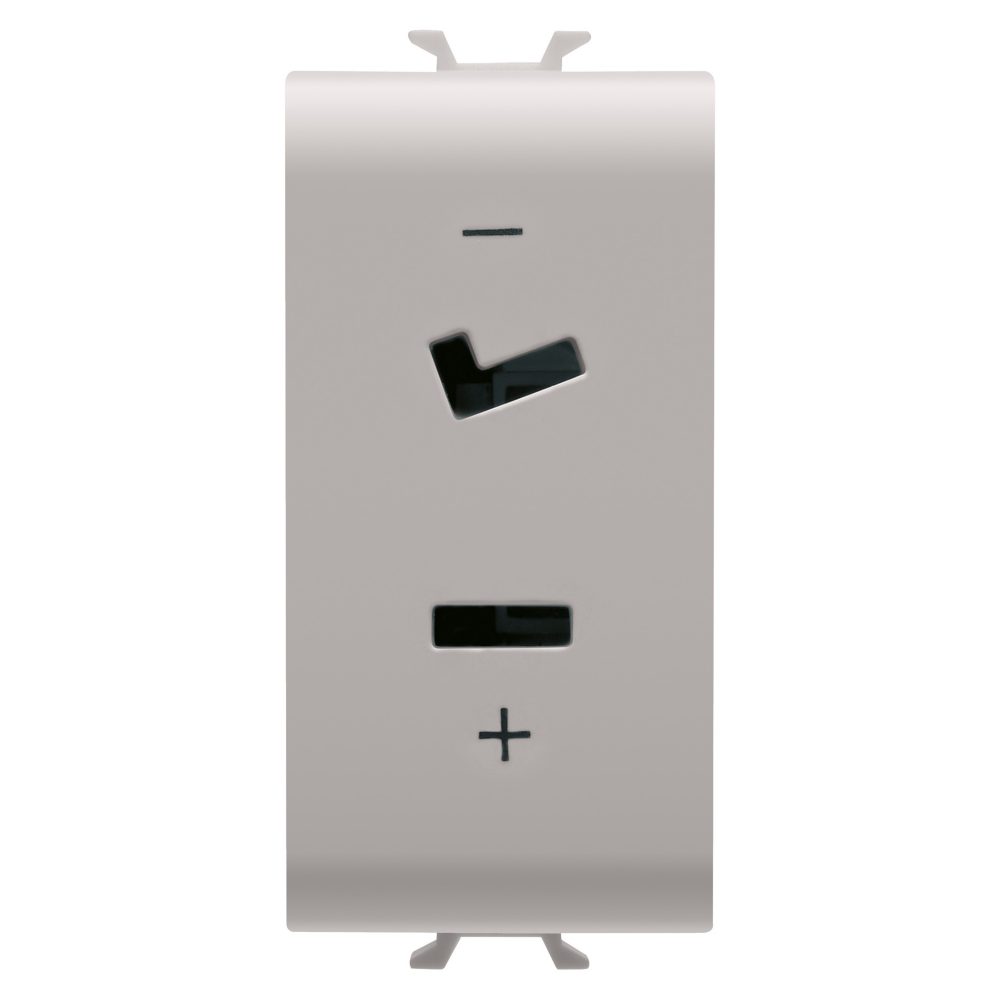  presa selv - 2p 6a 24v polarizzata - 1 modulo - natural beige satinato - chorusmart
