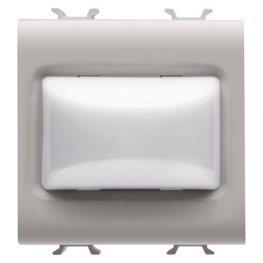  protruding indicator lamp - 12v ac/dc / 230v ac 50/60 hz - opal - 2 modules - natural satin beige - chorusmart