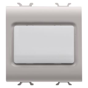 segnapasso - 12v ac/dc / 230v ac 50/60 hz - opale - 2 moduli - natural beige satinato - chorusmart