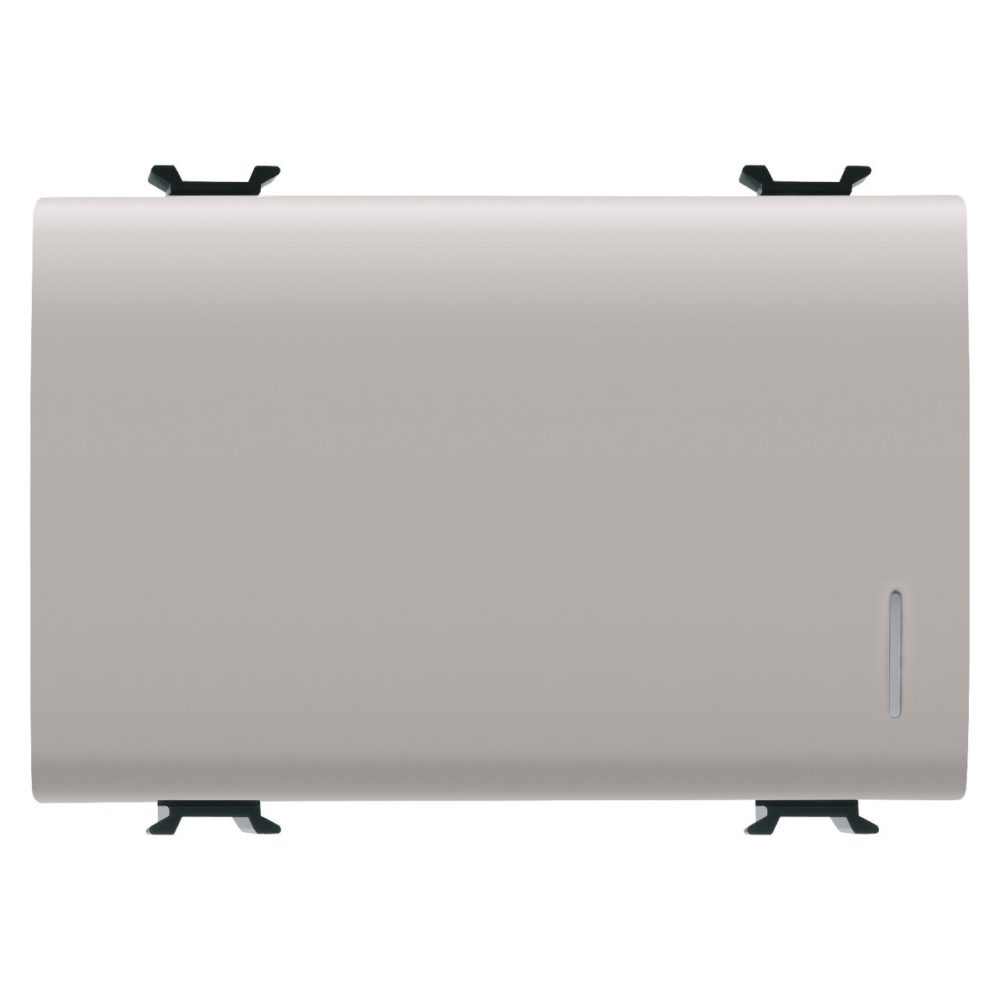  INTERRUTTORE UNIPOLARE 250V ac - 16AX ILLUMINABILE - CON DIFFUSORE - 3 MODULI - NATURAL BEIGE SATINATO - CHORUSMART