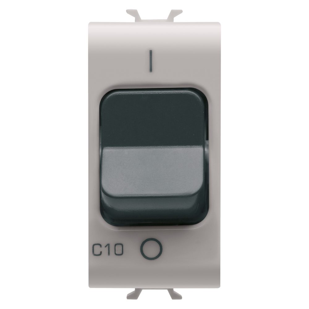  interruttore automatico magnetotermico - curva c - 1p 10a 230vac - 1 modulo - natural beige satinato - chorusmart