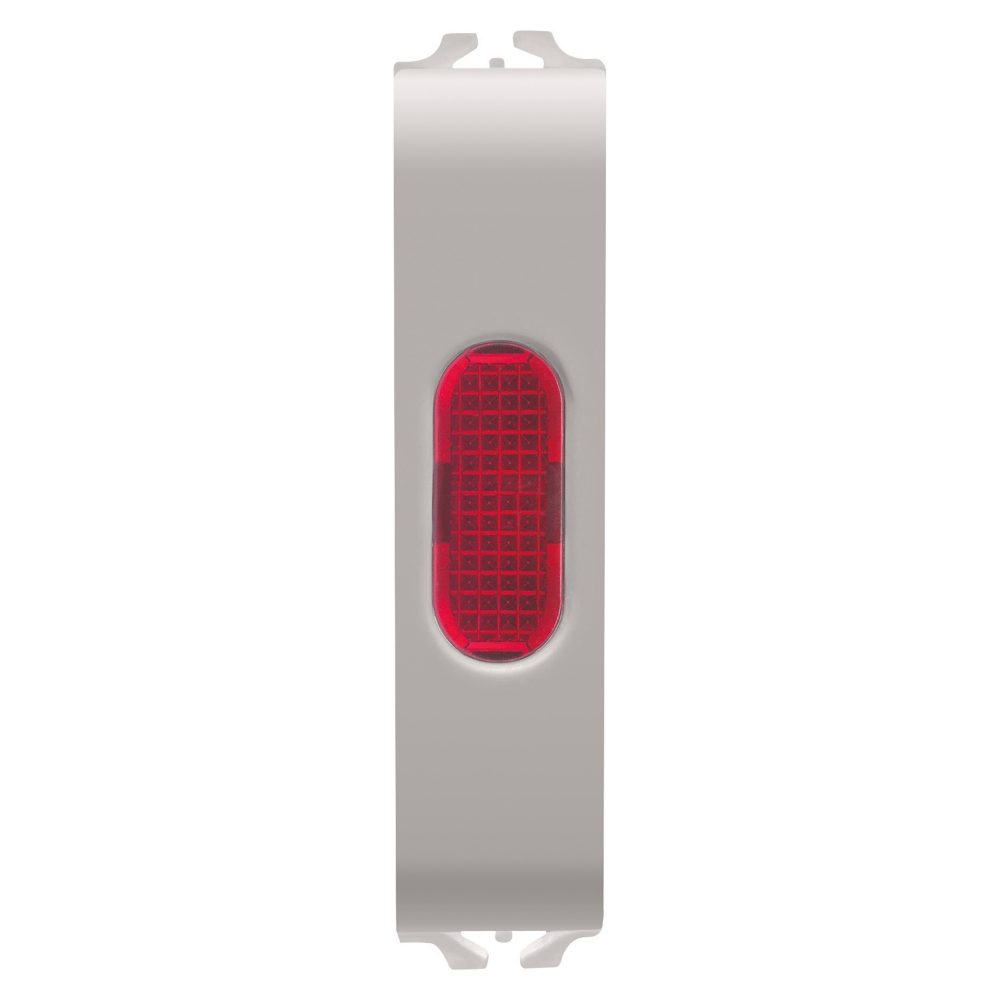  single indicator lamp - red - 1/2 module - natural satin beige - chorusmart