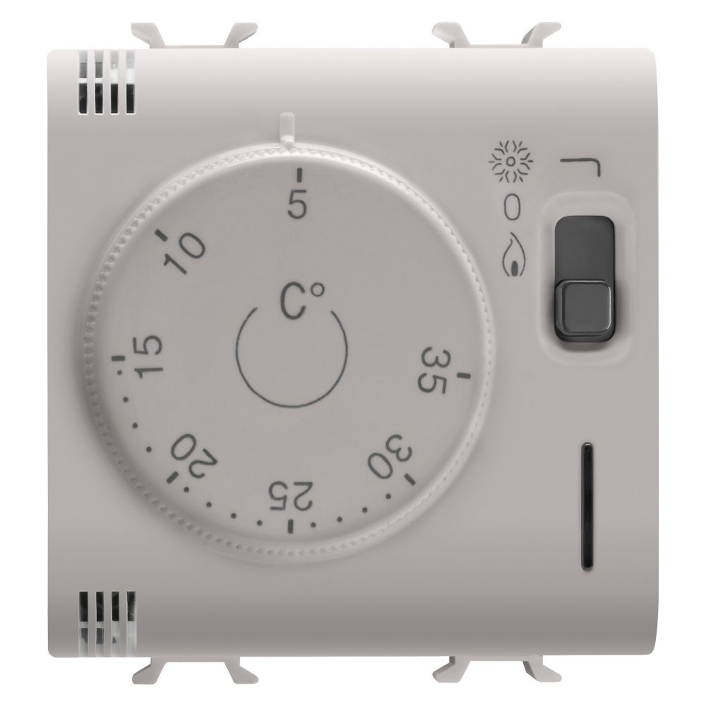  thermostat - 230v ac 50/60hz - 2 modules - natural satin beige - chorusmart