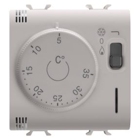 TERMOSTAT - 230V c.a. 50/60Hz - 2 MODULE - BEJ SATINAT NATURAL - CHORUSMART