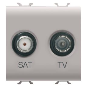 base salida tv-sat - directa - 2 módulos - beige natural satinado - chorusmart