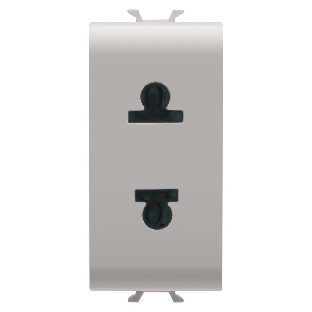  zásuvka dle evropské/americké normy 250/125 v ac – 2p 15 a – 1 modul – přírodní matná béžová – chorusmart