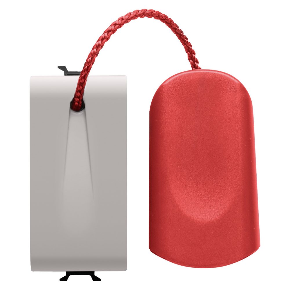  drucktaster 1p 250 v ac - schliesser 16a - zugseil - 1 modul - naturbeige satiniert - chorusmart